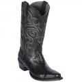 Los Altos Men's Black Ostrich Leg Snip Toe Western Boots | Black | Free Delivery Los Altos Men's Black Ostrich Leg Snip Toe Western Boots | Black | Free Delivery