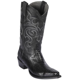 Los Altos Men's Black Ostrich Leg Snip Toe Western Boots | Black | Free Delivery Los Altos Men's Black Ostrich Leg Snip Toe Western Boots | Black | Free Delivery