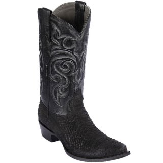 Los Altos Men's Black Python Boots | Black | Free Delivery Los Altos Men's Black Python Boots | Black | Free Delivery