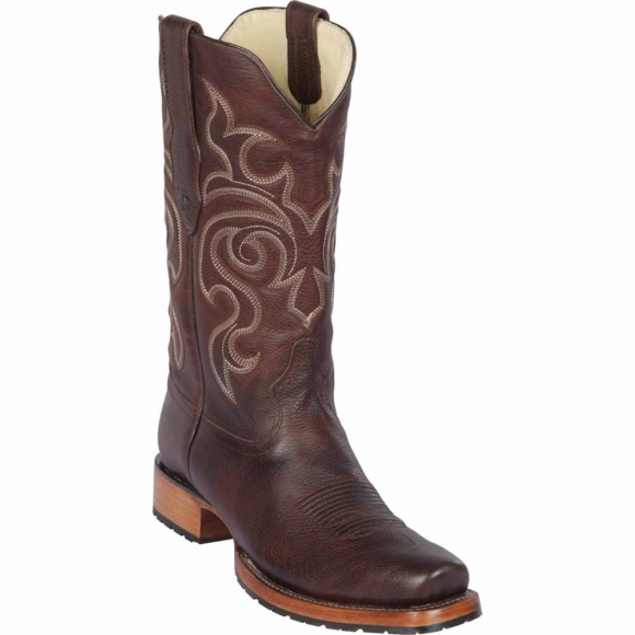Los Altos Men's Walnut Brown Square Toe Cowboy Boots | Brown | Free Delivery