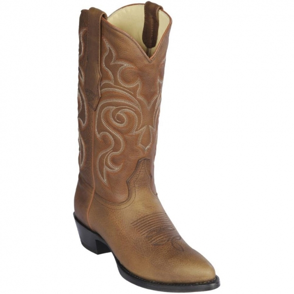 Los Altos Men's Classic Medium Round Toe Cowboy Boots | Honey | Free Delivery