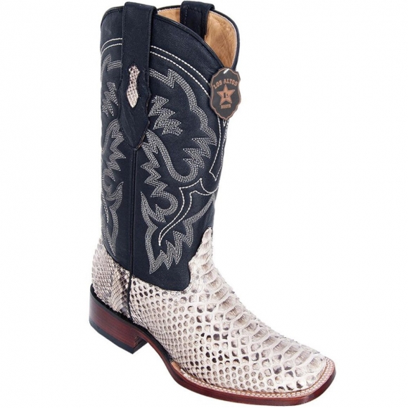 Los Altos Men's Natural Python Square Toe Boots | Natural | Free Delivery Los Altos Men's Natural Python Square Toe Boots | Natural | Free Delivery