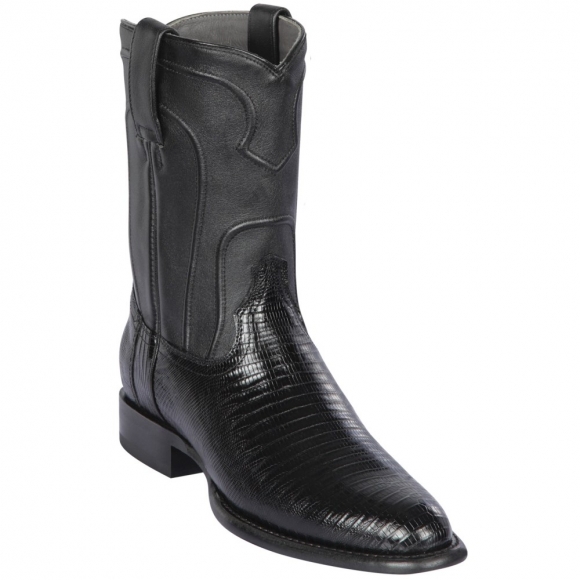 Los Altos Men's Lizard Roper Boots | Black | Free Delivery