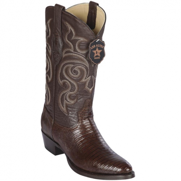 Los Altos Men's Lizard Teju R-Toe Brown Cowboy Boots | Brown | Free Delivery Los Altos Men's Lizard Teju R-Toe Brown Cowboy Boots | Brown | Free Delivery