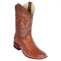 Los Altos Men's Caiman Belly Square Toe Boots | Leather | Free Delivery Los Altos Men's Caiman Belly Square Toe Boots | Leather | Free Delivery