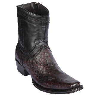 Los Altos Men's Smooth Ostrich Short Cowboy Boots Black Cherry | Black Cherry | Free Delivery Los Altos Men's Smooth Ostrich Short Cowboy Boots Black Cherry | Black Cherry | Free Delivery