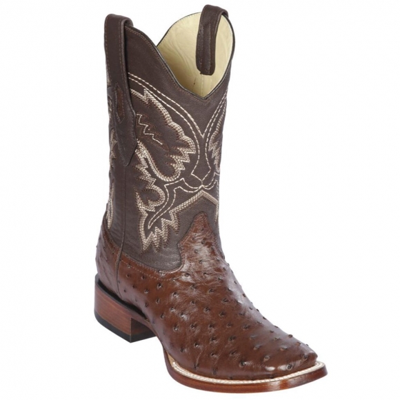 Los Altos Men's Brown Ostrich Square Toe Cowboy Boots | Brown | Free Delivery Los Altos Men's Brown Ostrich Square Toe Cowboy Boots | Brown | Free Delivery
