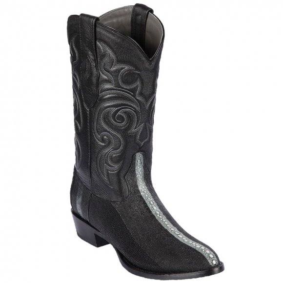 Los Altos Men's Row-Stone Stingray Boots | Black | Free Delivery