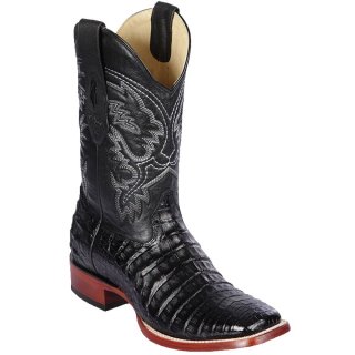 Los Altos Men's Black Caiman Square Toe Cowboy Boots | Black | Free Delivery Los Altos Men's Black Caiman Square Toe Cowboy Boots | Black | Free Delivery