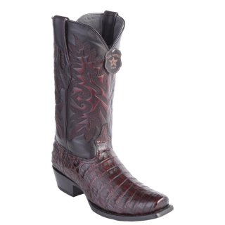 Los Altos Men's Black Cherry Caiman Belly Square Toe Cowboy Boots | Black Cherry | Free Delivery Los Altos Men's Black Cherry Caiman Belly Square Toe Cowboy Boots | Black Cherry | Free Delivery