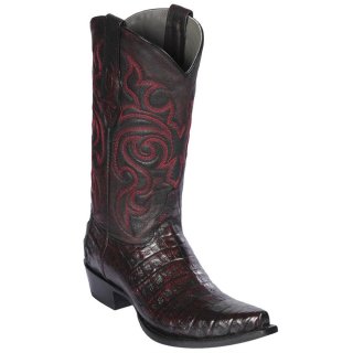 Los Altos Men's Black Cherry Caiman Snip Toe Cowboy Boots | Black Cherry | Free Delivery Los Altos Men's Black Cherry Caiman Snip Toe Cowboy Boots | Black Cherry | Free Delivery