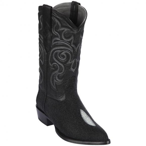 Los Altos Men's Single Stone Stingray Boots J-Toe | Black | Free Delivery Los Altos Men's Single Stone Stingray Boots J-Toe | Black | Free Delivery