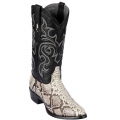 Los Altos Men's Snakeskin Western Boots R-Toe | Natural | Free Delivery Los Altos Men's Snakeskin Western Boots R-Toe | Natural | Free Delivery