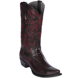 Los Altos Men's Black Cherry Ostrich Leg Cowboy Boots | Black Cherry | Free Delivery Los Altos Men's Black Cherry Ostrich Leg Cowboy Boots | Black Cherry | Free Delivery