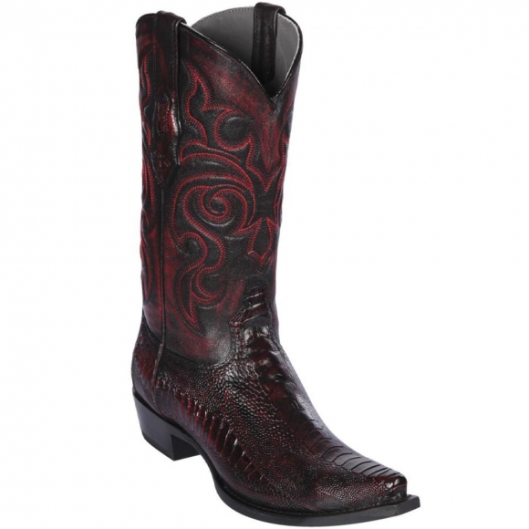 Los Altos Men's Black Cherry Ostrich Leg Cowboy Boots | Black Cherry | Free Delivery Los Altos Men's Black Cherry Ostrich Leg Cowboy Boots | Black Cherry | Free Delivery
