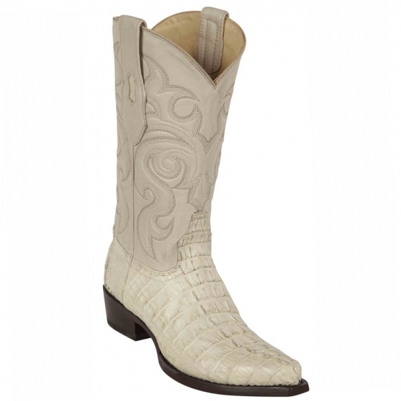 Los Altos Men's Snip Toe Crocodile Boots Winter-White | Winter White | Free Delivery Los Altos Men's Snip Toe Crocodile Boots Winter-White | Winter White | Free Delivery