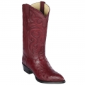 Los Altos Men's Burgundy Ostrich Cowboy Boots J-Toe | Burgundy | Free Delivery Los Altos Men's Burgundy Ostrich Cowboy Boots J-Toe | Burgundy | Free Delivery