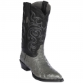 Los Altos Men's Grey Ostrich Cowboy Boots J-Toe | Grey | Free Delivery