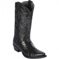 Los Altos Men's Mens Black Ostrich Boots | Black | Free Delivery