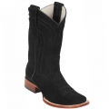 Los Altos Men's Square Toe Cowboy Suede Boots | Black | Free Delivery Los Altos Men's Square Toe Cowboy Suede Boots | Black | Free Delivery