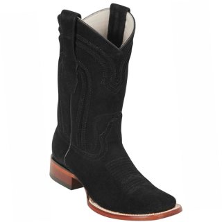 Los Altos Men's Square Toe Cowboy Suede Boots | Black | Free Delivery Los Altos Men's Square Toe Cowboy Suede Boots | Black | Free Delivery
