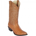 Los Altos Men's Cowboy Ostrich Boots Honey Snip Toe | Honey | Free Delivery