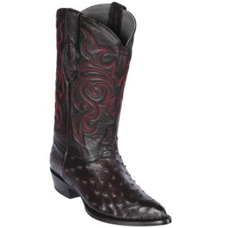 Los Altos Men's Black Cherry Ostrich Boots J-Toe | Black Cherry | Free Delivery Los Altos Men's Black Cherry Ostrich Boots J-Toe | Black Cherry | Free Delivery
