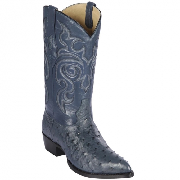Los Altos Men's Blue Ostrich Cowboy Boots J-Toe | Blue Jean | Free Delivery Los Altos Men's Blue Ostrich Cowboy Boots J-Toe | Blue Jean | Free Delivery