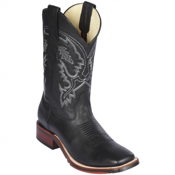 Los Altos Men's Mens Black Square Toe Boots | Black | Free Delivery Los Altos Men's Mens Black Square Toe Boots | Black | Free Delivery