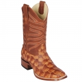 Los Altos Men's Pirarucu Cowboy Boots | Cognac | Free Delivery Los Altos Men's Pirarucu Cowboy Boots | Cognac | Free Delivery