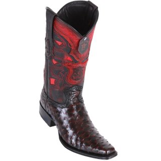 Los Altos Men's Black Cherry Ostrich Boots European Square Toe | Black Cherry | Free Delivery Los Altos Men's Black Cherry Ostrich Boots European Square Toe | Black Cherry | Free Delivery