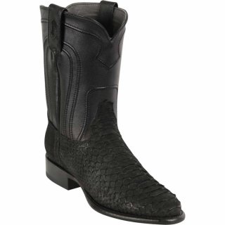 Los Altos Men's Black Snakeskin Roper Boots | Black | Free Delivery Los Altos Men's Black Snakeskin Roper Boots | Black | Free Delivery
