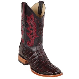 Los Altos Men's Caiman Square Toe Boots | Black Cherry | Free Delivery Los Altos Men's Caiman Square Toe Boots | Black Cherry | Free Delivery