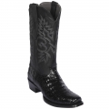 Los Altos Men's Black Caiman Belly 7-Toe Mens Western Boot | Black | Free Delivery