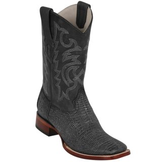 Los Altos Men's Sanded Black Lizard Cowboy Boots | Black | Free Delivery Los Altos Men's Sanded Black Lizard Cowboy Boots | Black | Free Delivery