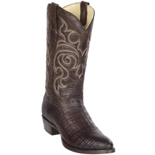 Los Altos Men's Caiman Belly Brown Round Toe Western Boots | Brown Greasy | Free Delivery Los Altos Men's Caiman Belly Brown Round Toe Western Boots | Brown Greasy | Free Delivery