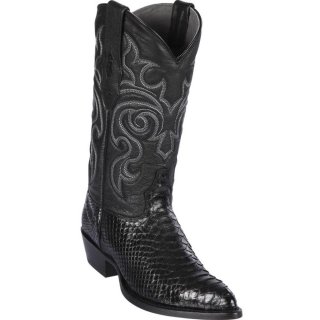 Los Altos Men's Black Python J-Toe Western Boots | Black | Free Delivery Los Altos Men's Black Python J-Toe Western Boots | Black | Free Delivery