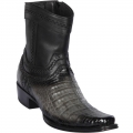 Los Altos Men's Short Ankle Grey Caiman Boots - European Toe | Gray | Free Delivery Los Altos Men's Short Ankle Grey Caiman Boots - European Toe | Gray | Free Delivery