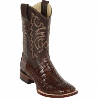 Los Altos Men's Brown Square Toe Cowboy Boots Caiman | Brown | Free Delivery Los Altos Men's Brown Square Toe Cowboy Boots Caiman | Brown | Free Delivery