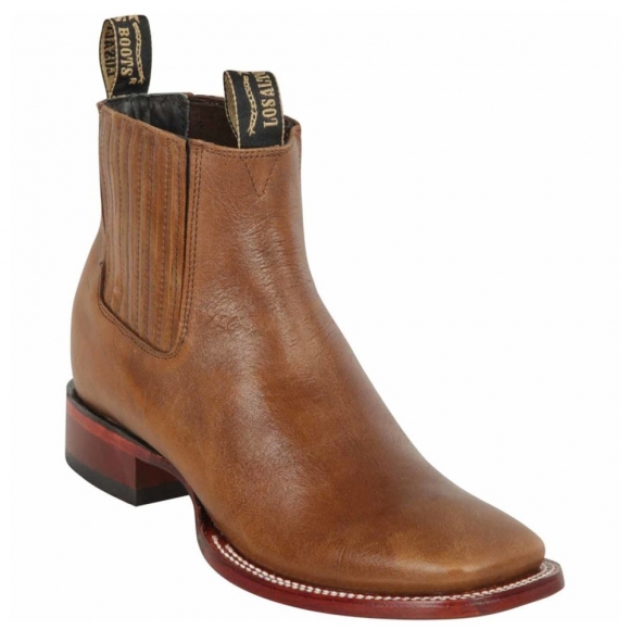 Los Altos Men's Light Brown Short Cowboy Boots | Brown | Free Delivery