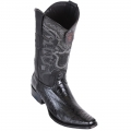 Los Altos Men's Ostrich Leg European Toe Western Boots | Black | Free Delivery
