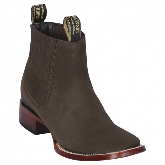 Los Altos Men's Brown Ankle Square Toe Boots | Brown | Free Delivery Los Altos Men's Brown Ankle Square Toe Boots | Brown | Free Delivery