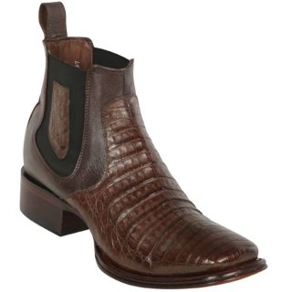 Los Altos Men's Short Square Toe Caiman Boots Brown | Brown | Free Delivery Los Altos Men's Short Square Toe Caiman Boots Brown | Brown | Free Delivery