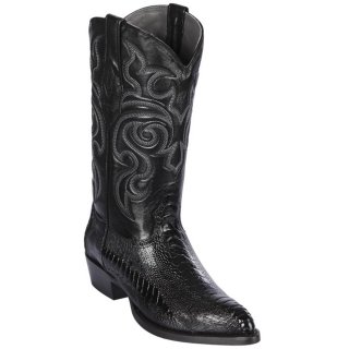 Los Altos Men's Black Ostrich Leg J-Toe Western Boots | Black | Free Delivery Los Altos Men's Black Ostrich Leg J-Toe Western Boots | Black | Free Delivery