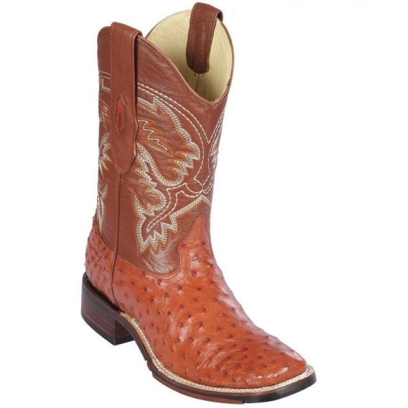 Los Altos Men's Cognac Ostrich Square Toe Western Boots | Cognac | Free Delivery Los Altos Men's Cognac Ostrich Square Toe Western Boots | Cognac | Free Delivery