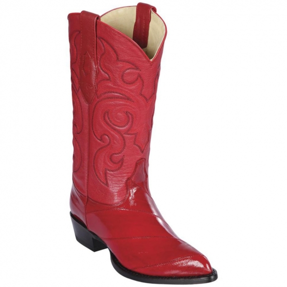 Los Altos Men's Mens Red Eel Cowboy Boots J-Toe | Red | Free Delivery Los Altos Men's Mens Red Eel Cowboy Boots J-Toe | Red | Free Delivery
