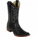 Los Altos Men's Ostrich Cowboy Boots Black Square Toe | Black | Free Delivery Los Altos Men's Ostrich Cowboy Boots Black Square Toe | Black | Free Delivery