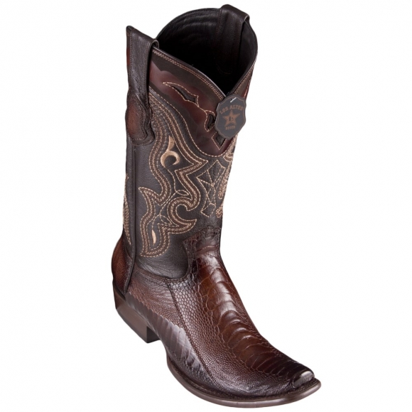 Los Altos Men's Brown Ostrich Leg Boots | Faded Brown | Free Delivery Los Altos Men's Brown Ostrich Leg Boots | Faded Brown | Free Delivery