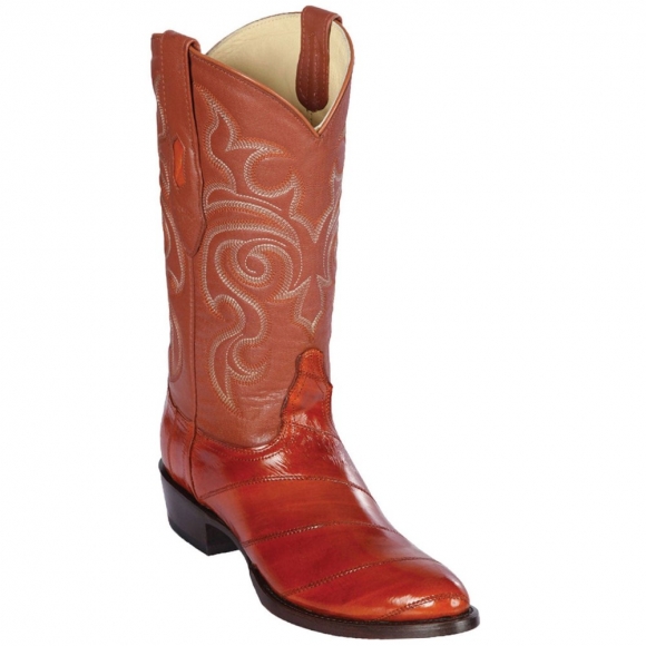 Los Altos Men's Eel Cowboy Boot | Cognac | Free Delivery