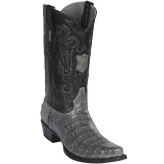 Los Altos Men's Grey Caiman Cowboy Boots - Snip Toe | Grey | Free Delivery Los Altos Men's Grey Caiman Cowboy Boots - Snip Toe | Grey | Free Delivery